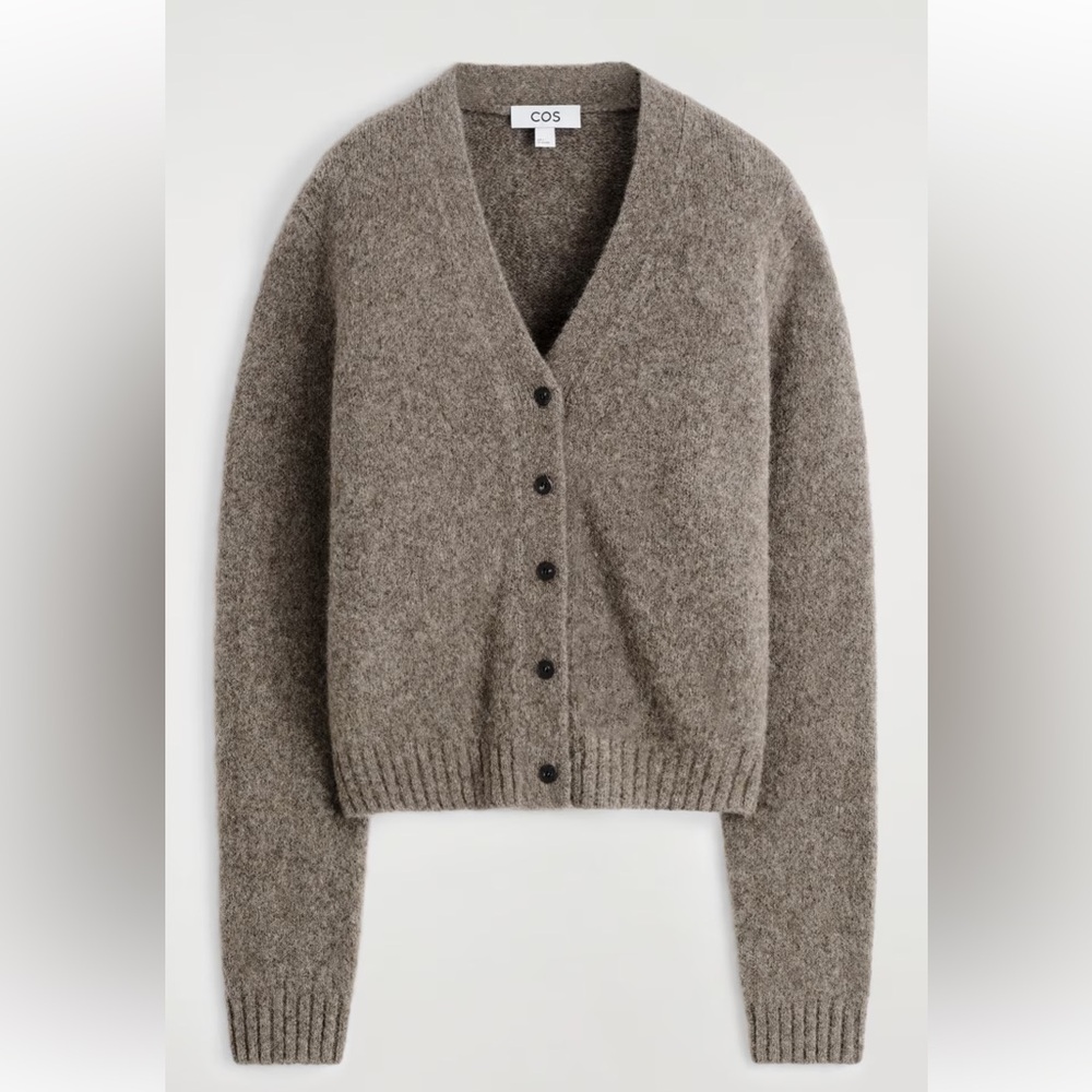 COS CROPPED ALPACA-BLEND CARDIGAN